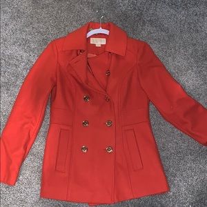 Orange MK Pea Coat